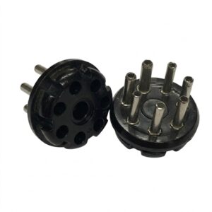 7 Pin Black and Brown Tube Socket Plugs 