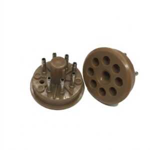 7 Pin Black and Brown Tube Socket Plugs 