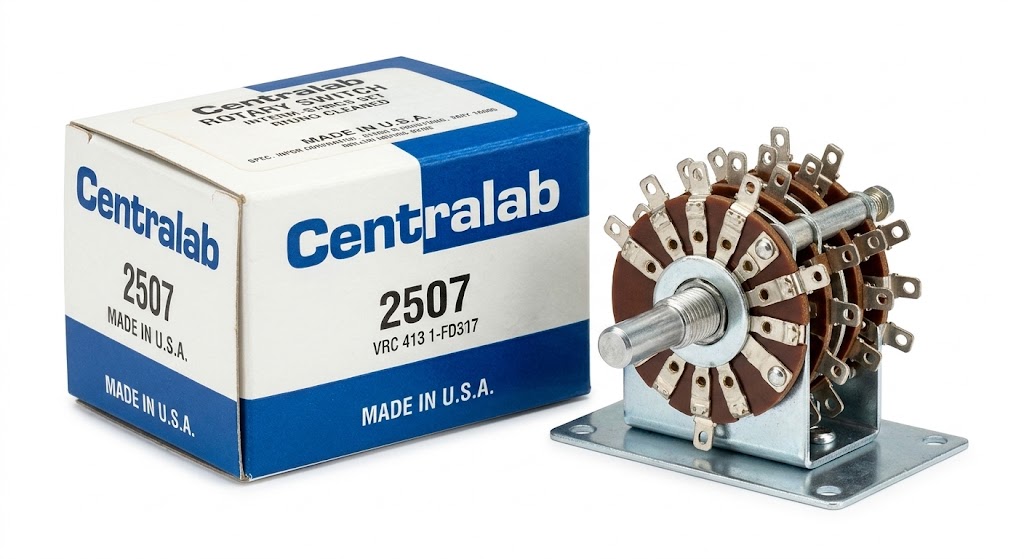 CRL 2507 3-Pole 3-Position Steatite Non Shorting Rotary Switch