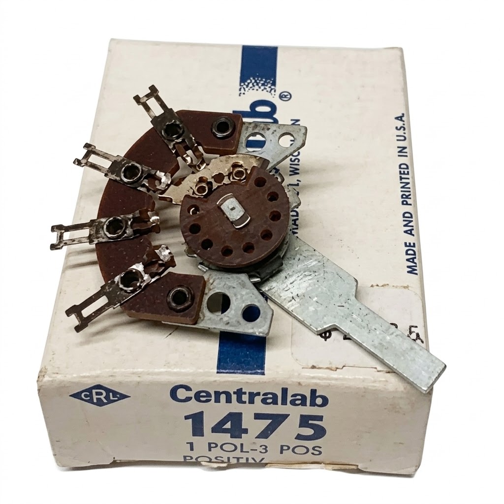 CRL 1475 1-Pole 3-Position Shorting Rotary Switch