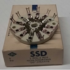 CRL SSD 3-Pole 3-Position Volume Control Shorting DD Steatite Rotary Switch 
