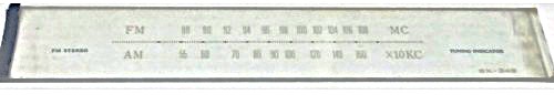 Dial Scale – 1 7/8" x 9 15/16" Vintage Glass