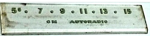 Dial Scale -15/16" x 4 3/16" Glass