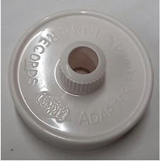 Turntable Adapter - 45 RPM Center Post Insert, White