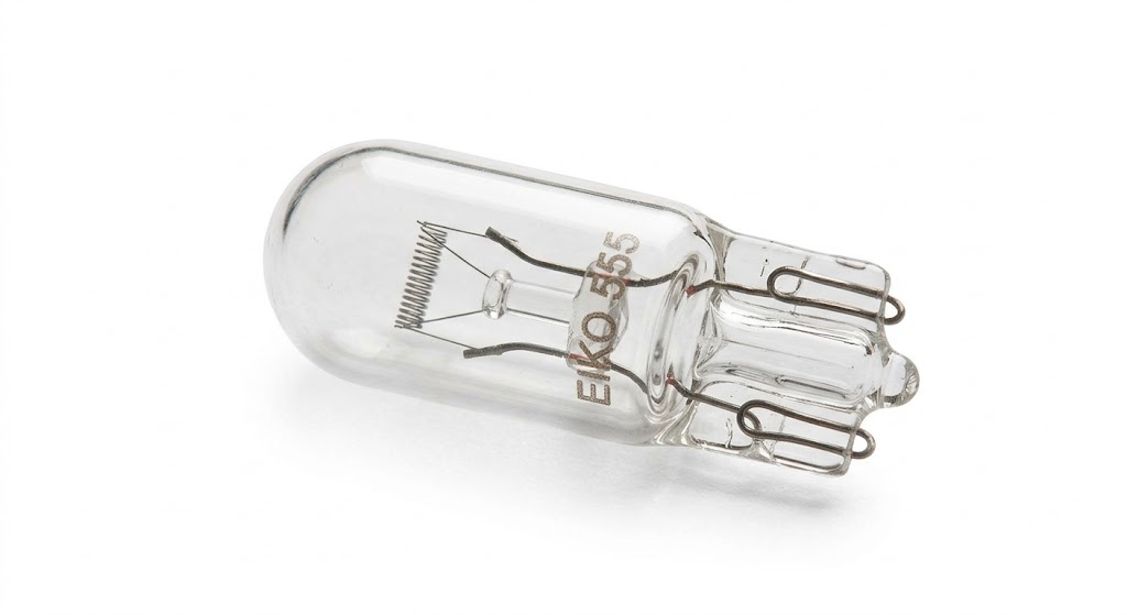 Dial Lamp, Miniature - #555 Wedge Base T-3 1/4 Bulb 6.3V 0.25A