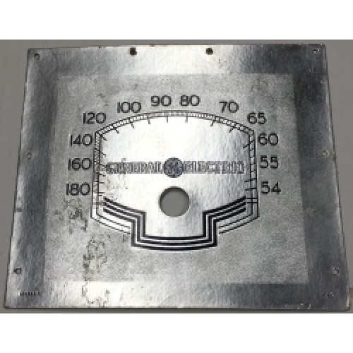 General Electric 5 7/8" x 5" Silver AM Radio Dial Scale