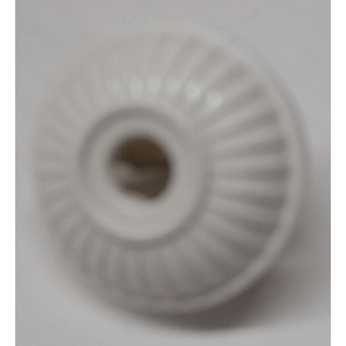 Power Plug, White Round Base Classic Style 15A 125V 2-Wire