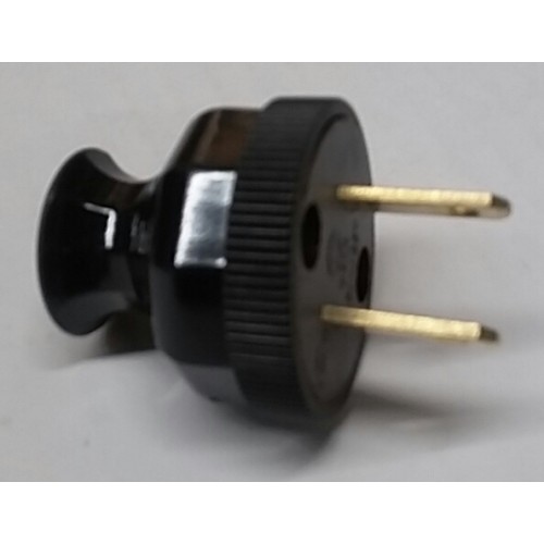 Power Plug, Brown Classic Style 15A 125V 2-Wire
